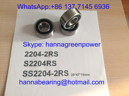 SS2204-2RS/S2204RS/2204 - roulement à billes auto-dressant d'acier inoxydable de TVH avec le joint en caoutchouc, 20*47*18mm