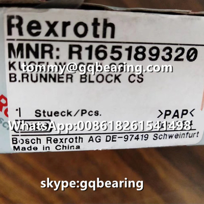 Type matériel en acier bloc standard de longueur standard de bride de Rexroth R165189320 de coureur de taille