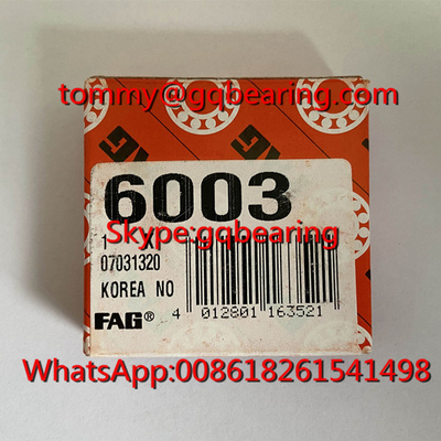 Gcr15 acier fabriqué en Corée de type ouvert FAG 6003