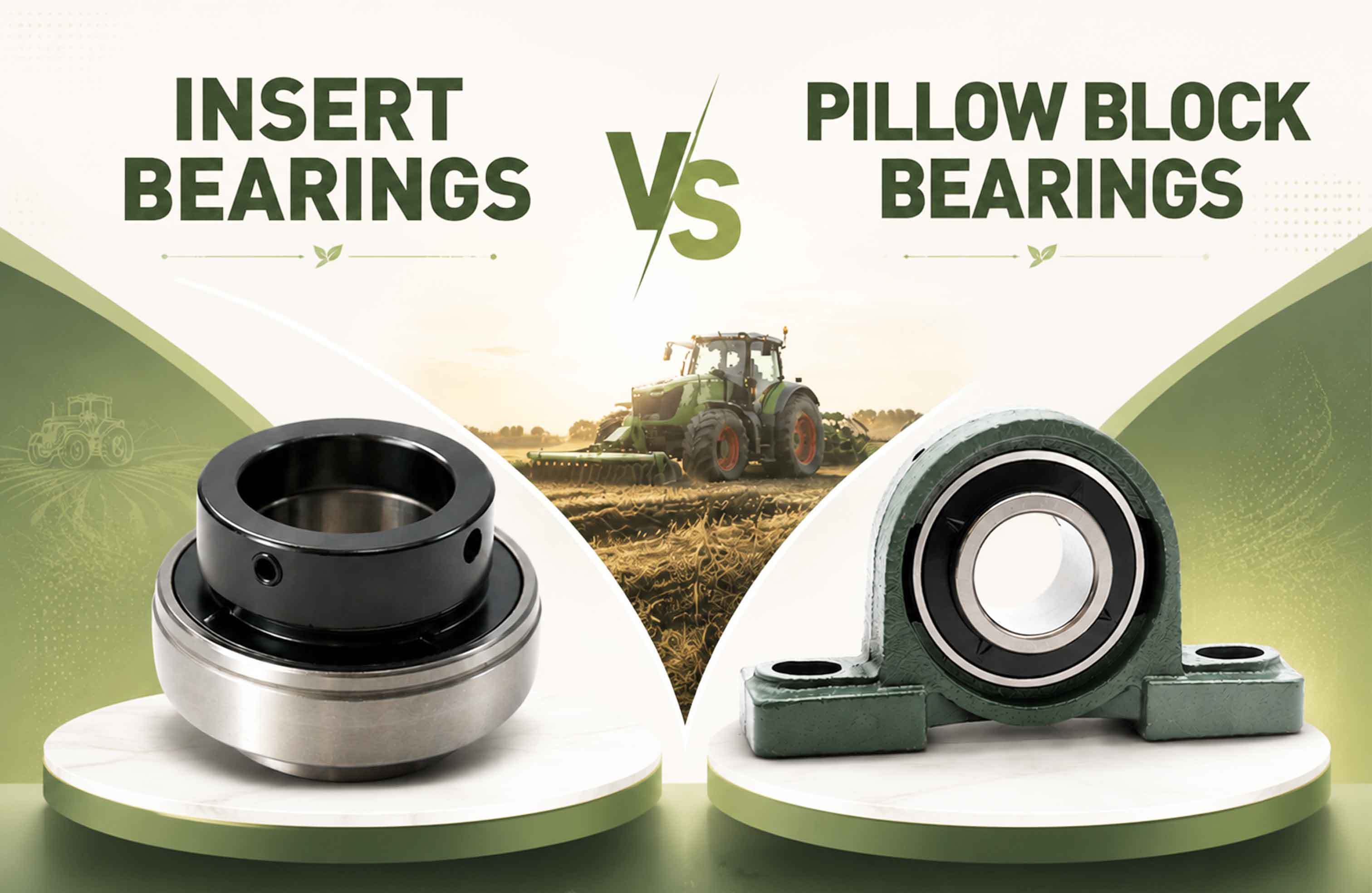 Derniers blogs de l'entreprise sur Les roulements d'insertion par rapport aux roulements de bloc d'oreiller: guide complet pour les machines agricoles