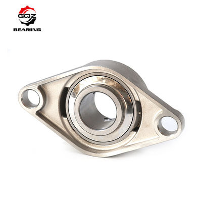 acheter SSUCFL202 Bloc d'oreiller de flange en acier inoxydable avec roulement de 15 mm, roulement à billes monté à deux boulons pour machines alimentaires fabrication en ligne