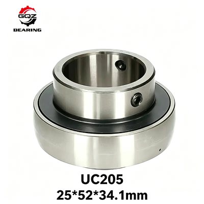 Acheter UC205 Rameau à billes d'insertion à forage de 25 mm Rameau sphérique auto-aligné pour équipement de convoyeur de machines agricoles fabrication en ligne