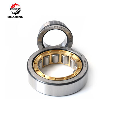 GQZ NJ212EM Single Row Cylindrical Roller Bearing Brass Cage High Radial Load Replacement Bearing for Gearbox Industrial Transmission Machinery