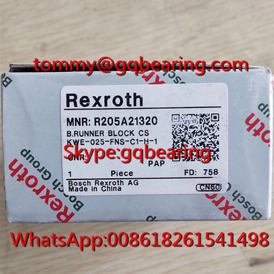 Matériau en acier au carbone Rexroth R205D11220 Bloc de roulement à billes R205D11220 KWE-015-SLS-C1-P-1 Bloc linéaire